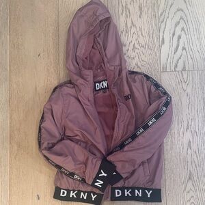 DKNY Kids Hooded Puffer Jacket - Mauve